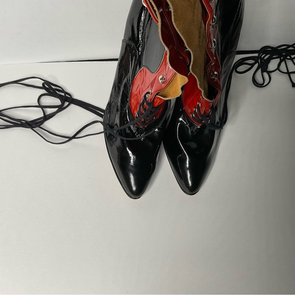 Patent leather Vintage high heel boots 46 - Picture 11 of 12